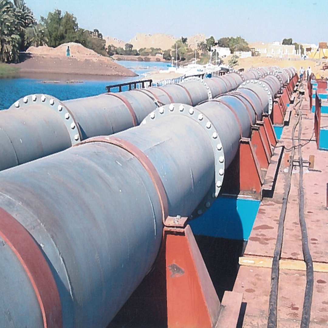 Floating water intake on the Nile, Aswan