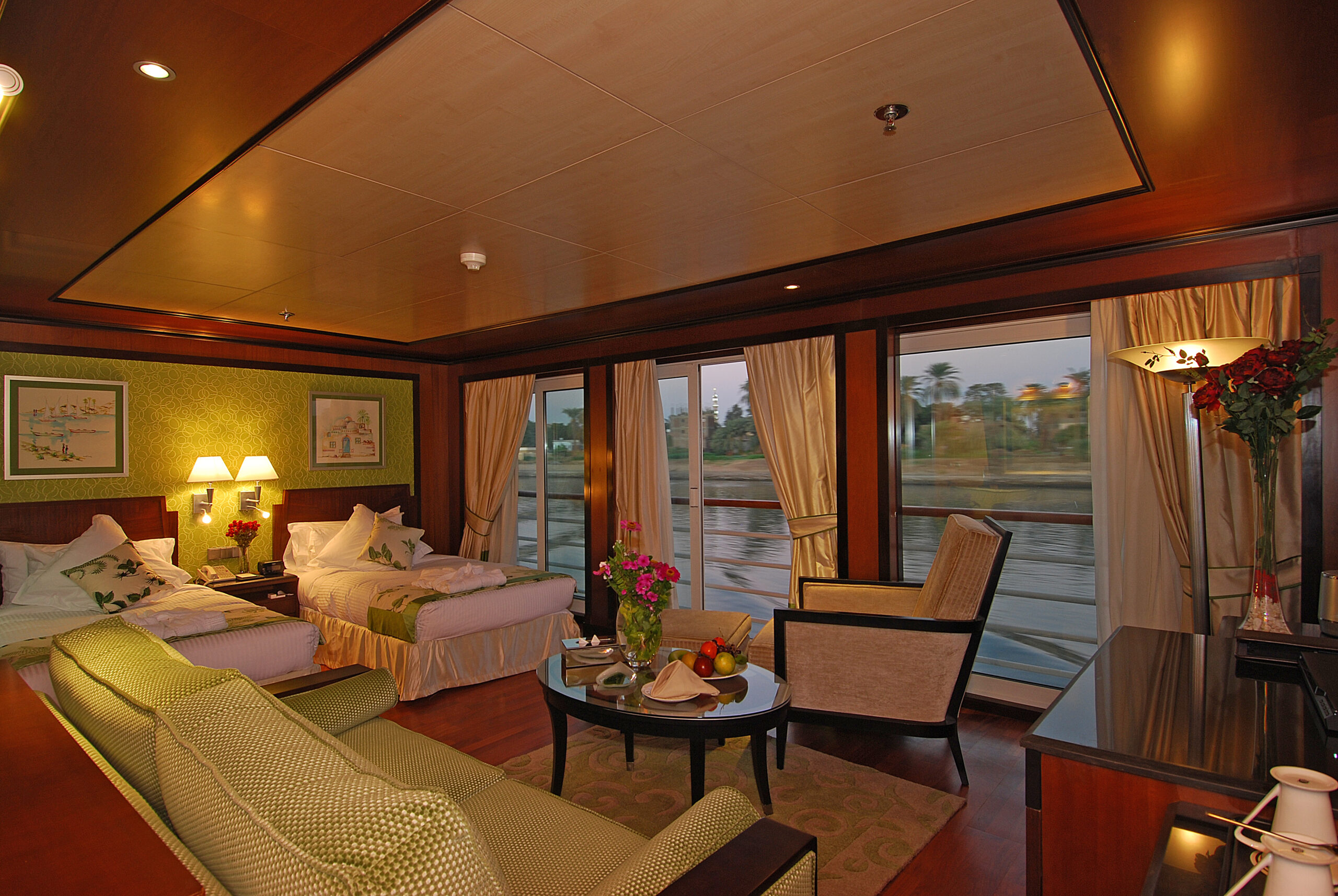Marine interior design Executive suite on a Nile cruise ship, marine interior design